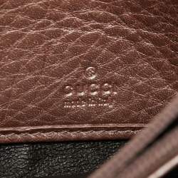 Gucci Beige/Metallic GG Canvas and Leather Flap Continental Wallet