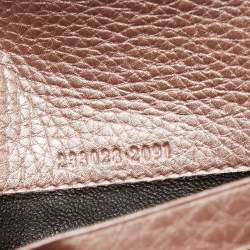 Gucci Beige/Metallic GG Canvas and Leather Flap Continental Wallet