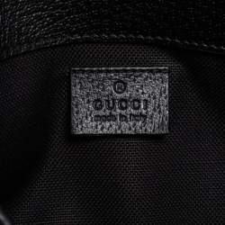 Pre Owned Gucci Beige/Black GG Wool And Leather Belt Bag