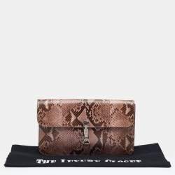 Gucci Pink/Brown Python  Jackie Clutch