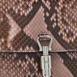 Gucci Pink/Brown Python  Jackie Clutch