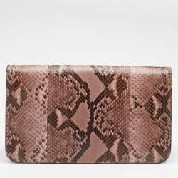 Gucci Pink/Brown Python  Jackie Clutch