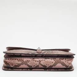 Gucci Pink/Brown Python  Jackie Clutch