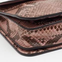 Gucci Pink/Brown Python  Jackie Clutch