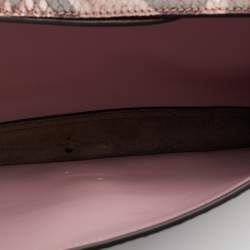 Gucci Pink/Brown Python  Jackie Clutch