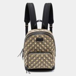 Pre-owned Gucci Fabric Backpack In Beige