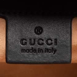 Pre Owned Gucci Beige/Black GG Supreme Canvas And Leather Small Bees Backpack