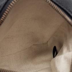 Gucci Black Leather Logo Print Messenger Bag 