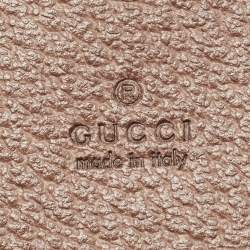 Pre Owned Gucci Brown GG Supreme Canvas and Leather Web Ophidia Card Case Wallet