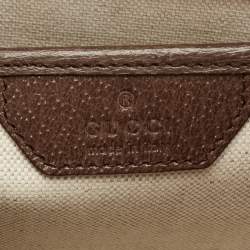 Pre Owned Gucci Multicolor GG Supreme Canvas, Leather and Python Medium Bamboo 1947 Top Handle Bag
