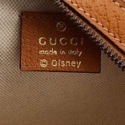 Pre Owned Gucci x Disney Brown GG Supreme Canvas and Leather Mini Mickey Mouse Round Shoulder Bag