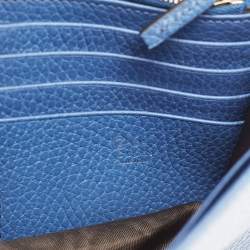 Gucci Blue Leather Interlocking GG Wallet On Chain