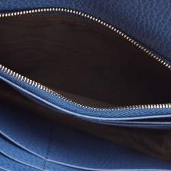 Gucci Blue Leather Interlocking GG Wallet On Chain