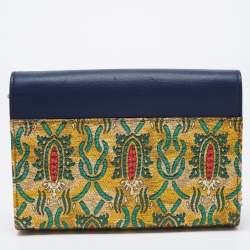 مملوكة مسبقًا Gucci Multicolor Coated Brocade Fabric and Leather Dionysus Wallet On Chain
