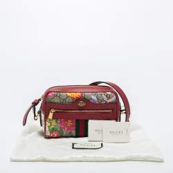 Pre Owned Gucci Multicolor GG Supreme Canvas and Leather Mini Ophidia Crossbody Bag