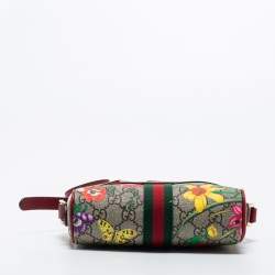 Pre Owned Gucci Multicolor GG Supreme Canvas and Leather Mini Ophidia Crossbody Bag
