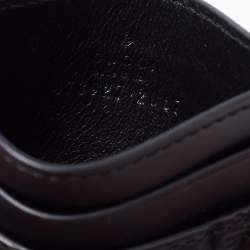مملوكة مسبقًا Gucci Black Guccissima Leather Card Holder