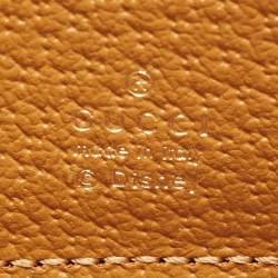 Pre Owned Gucci x Disney Brown GG Supreme Canvas and Leather Mickey Mouse Round Backpack