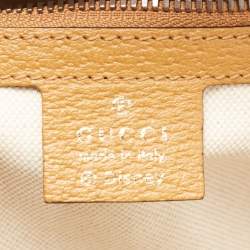 Pre Owned Gucci x Disney Brown GG Supreme Canvas and Leather Mickey Mouse Backpack