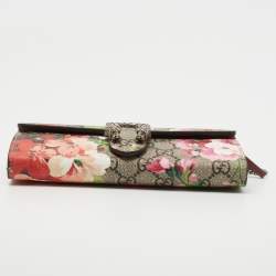 Gucci Multicolor GG Supreme Blooms Canvas and Leather Dionysus Wallet On Chain