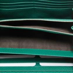 Pre Owned Gucci Green Leather Dionysus Wallet On Chain