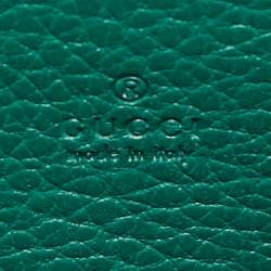 Pre Owned Gucci Green Leather Dionysus Wallet On Chain