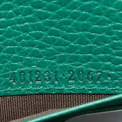 Pre Owned Gucci Green Leather Dionysus Wallet On Chain