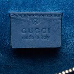 Gucci Beige/Blue GG Supreme Canvas and Suede Medium Dionysus Shoulder Bag