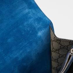 Gucci Beige/Blue GG Supreme Canvas and Suede Medium Dionysus Shoulder Bag