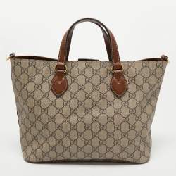 Gucci Brown/Beige GG Supreme Canvas Small Tote