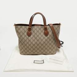 Gucci Brown/Beige GG Supreme Canvas Small Tote