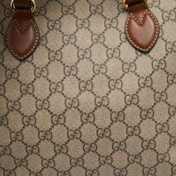 Gucci Brown/Beige GG Supreme Canvas Small Tote