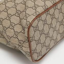 Gucci Brown/Beige GG Supreme Canvas Small Tote