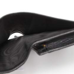 Pre Owned Gucci Black Leather GG Marmont Flap Card Case