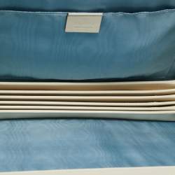 Gucci Off White Leather Guccy Portfolio Clutch