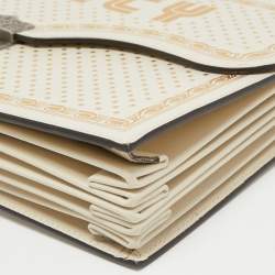 Gucci Off White Leather Guccy Portfolio Clutch