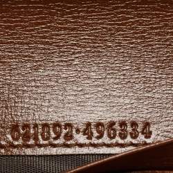 Gucci Brown/Beige GG Supreme Canvas and Leather Horsebit 1955 Wallet on Chain