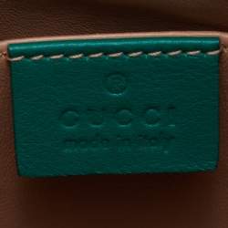 مملوكة مسبقًا Gucci Green/Black Snakeskin Leather GG Ophidia Bucket Bag