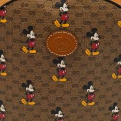 Pre Owned Gucci x Disney Tan/Beige Mickey Print GG Supreme Canvas Small Backpack