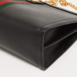 Gucci Black Leather Medium Ophidia GG Shoulder Bag