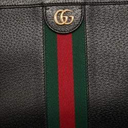 Gucci Black Leather Medium Ophidia GG Shoulder Bag