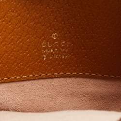 Pre Owned Gucci x Disney Brown GG Supreme Canvas and Leather Mickey Mouse Round Backpack