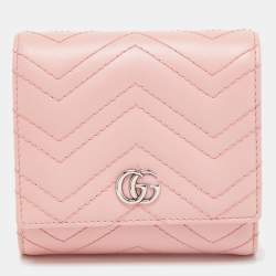 GG Marmont card case wallet in black leather and GG supreme
