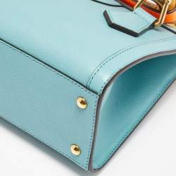 Pre Owned Gucci Mint Green Leather Mini Diana Tote