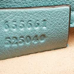 Pre Owned Gucci Mint Green Leather Mini Diana Tote