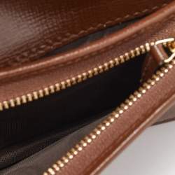 Gucci Brown/Beige GG Supreme Canvas and Leather Horsebit 1955 Card Case