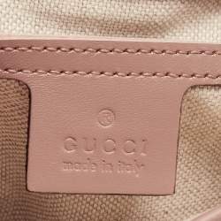 Pre Owned Gucci Old Rose/Beige GG Supreme Canvas Messenger Bag