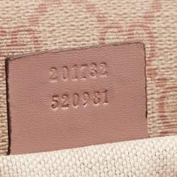 Pre Owned Gucci Old Rose/Beige GG Supreme Canvas Messenger Bag