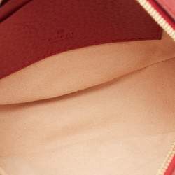 Gucci Red GG supreme Canvas and Leather Mini Floral Ophidia Backpack