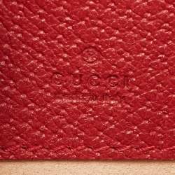Gucci Red GG supreme Canvas and Leather Mini Floral Ophidia Backpack